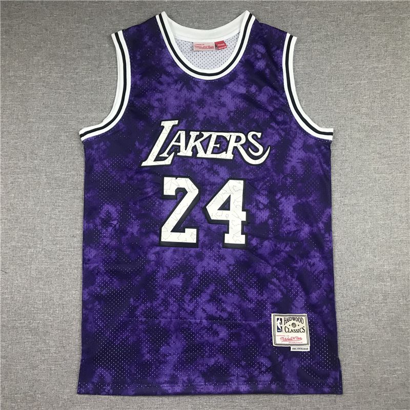 Men Los Angeles Lakers #24 Bryant Purple constellation version Throwback NBA Jersey->los angeles lakers->NBA Jersey